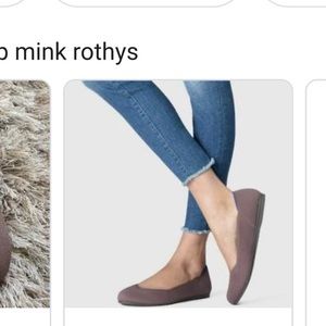 EUC size 7.5 mink rothys flats